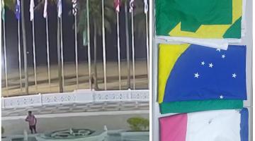 Grupo devolve bandeiras furtadas em Santos após se apresentar à Polícia