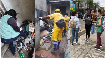 Mutirão contra o Aedes na Encruzilhada, em Santos, elimina 47 focos com larvas