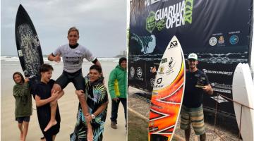 Surfistas de Santos conquistam medalhas de ouro no Guarujá Open