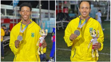 Taekwondistas de Santos faturam duas pratas nos Jogos Sul-Americanos