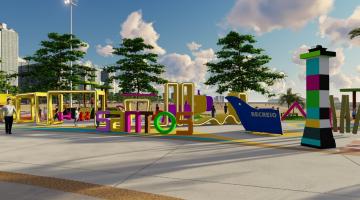 Playground do Novo Quebra-Mar em Santos terá brinquedos temáticos e inclusivos