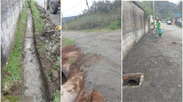 Obras de drenagem beneficiam via em bairro da área continental de Santos