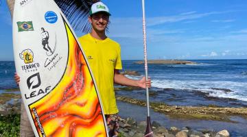Surfista de Santos compete em Porto Rico de olho em vaga para o Pan