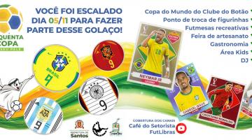 ‘Esquenta Copa’ agita o Centro de Santos com música, feira criativa, cerveja artesanal, espaço kids e torneio de futebol de botão