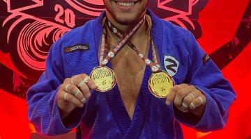 Lutador de Santos finaliza temporada com dois ouros no Estadual de Jiu-Jitsu