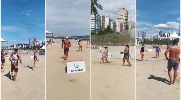 Santos Beach Sports oferece quatro modalidades e leva cerca de 500 pessoas ao Gonzaga