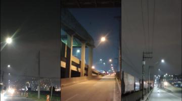 Avenida na Alemoa, em Santos, começa a ganhar iluminação de LED
