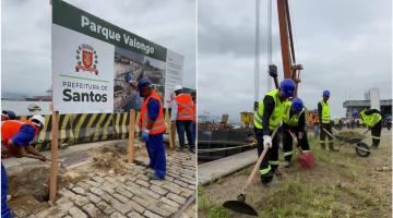 Primeira fase das obras do Parque Valongo é iniciada em Santos