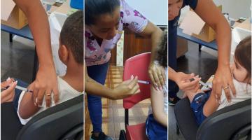 Programa de vacinação em Santos imuniza alunos e funcionários em escola da Aparecida 