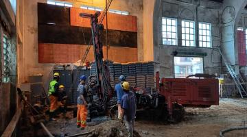 Avança obra do Centro Temático de Cinema, no anexo do Mercado Municipal de Santos