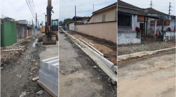 Mais uma rua no Saboó, em Santos, recebe melhorias em passeio, drenagem e pavimentação