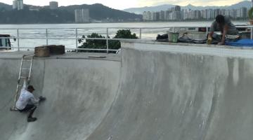 Novo Quebra-Mar: skatepark está com obras na reta final em Santos
