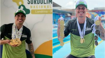 Campeão mundial e surdolímpico, nadador santista encerra ano brilhando no Nacional e nos Jogos Sul-Americanos