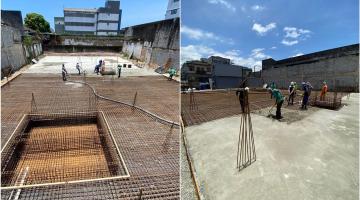 Avançam obras de nova escola municipal na Vila Nova, em Santos