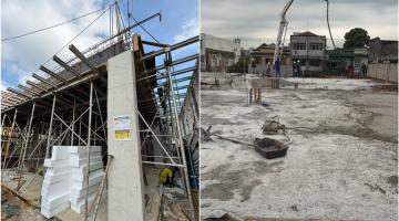 Obra da nova escola da Vila Nova, em Santos, será entregue em setembro