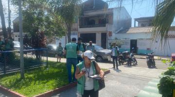 Mutirão elimina 22 focos com larvas de mosquito no Rádio Clube em Santos