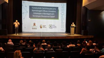 Estudantes e Profissionais da Educação participam do primeiro Simpósio de Tecnologia Educacional em Santos