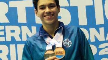 Patinador de Santos fatura duas medalhas em Copa do Mundo na Argentina