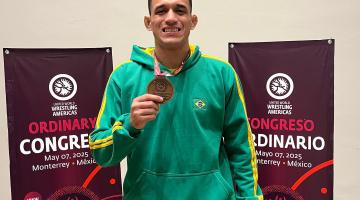 Lutador de Santos é destaque brasileiro com bronze no Pan-Americano de Wrestling no México