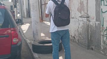 fiscal fotografa área de rua. #paratodosverem