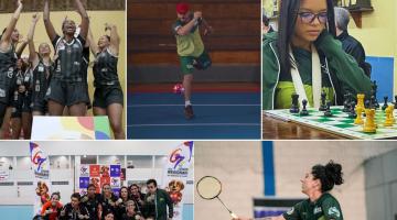 Jogos Regionais: Santos é campeão na bocha e com as meninas do basquete, badminton, xadrez e futsal