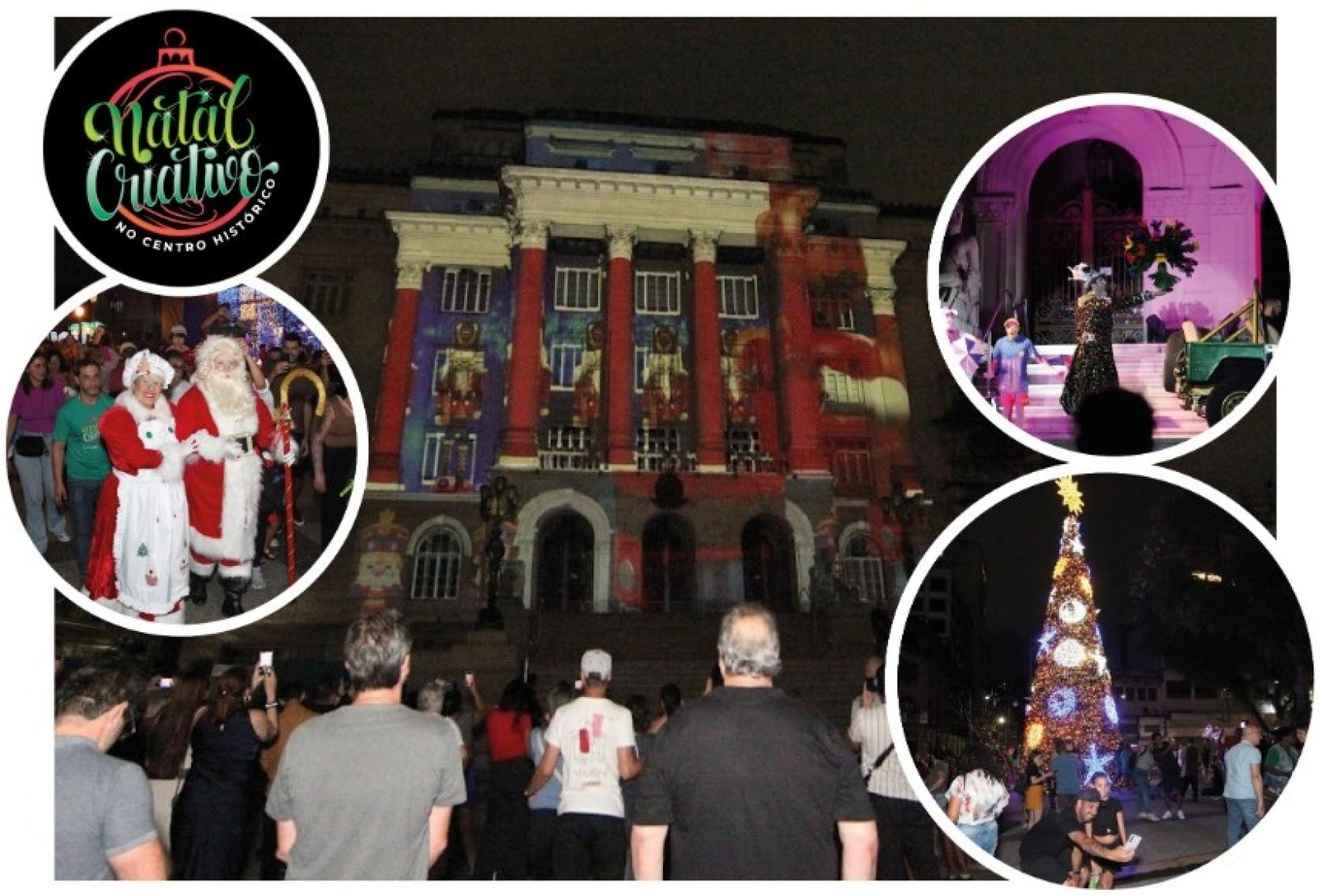 montagem mostra atrações do Natal Criativo #paratodosverem 