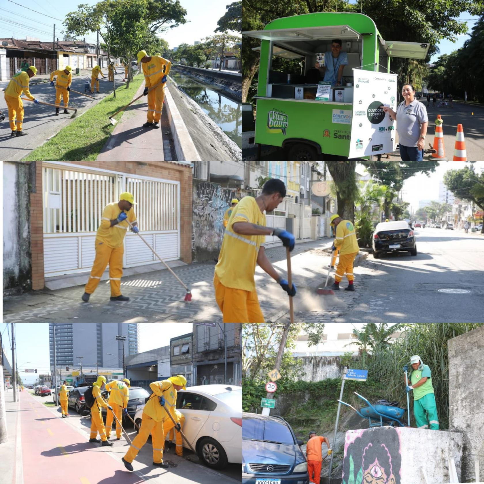 montagem mostra serviços de zeladoria #paratodosverem