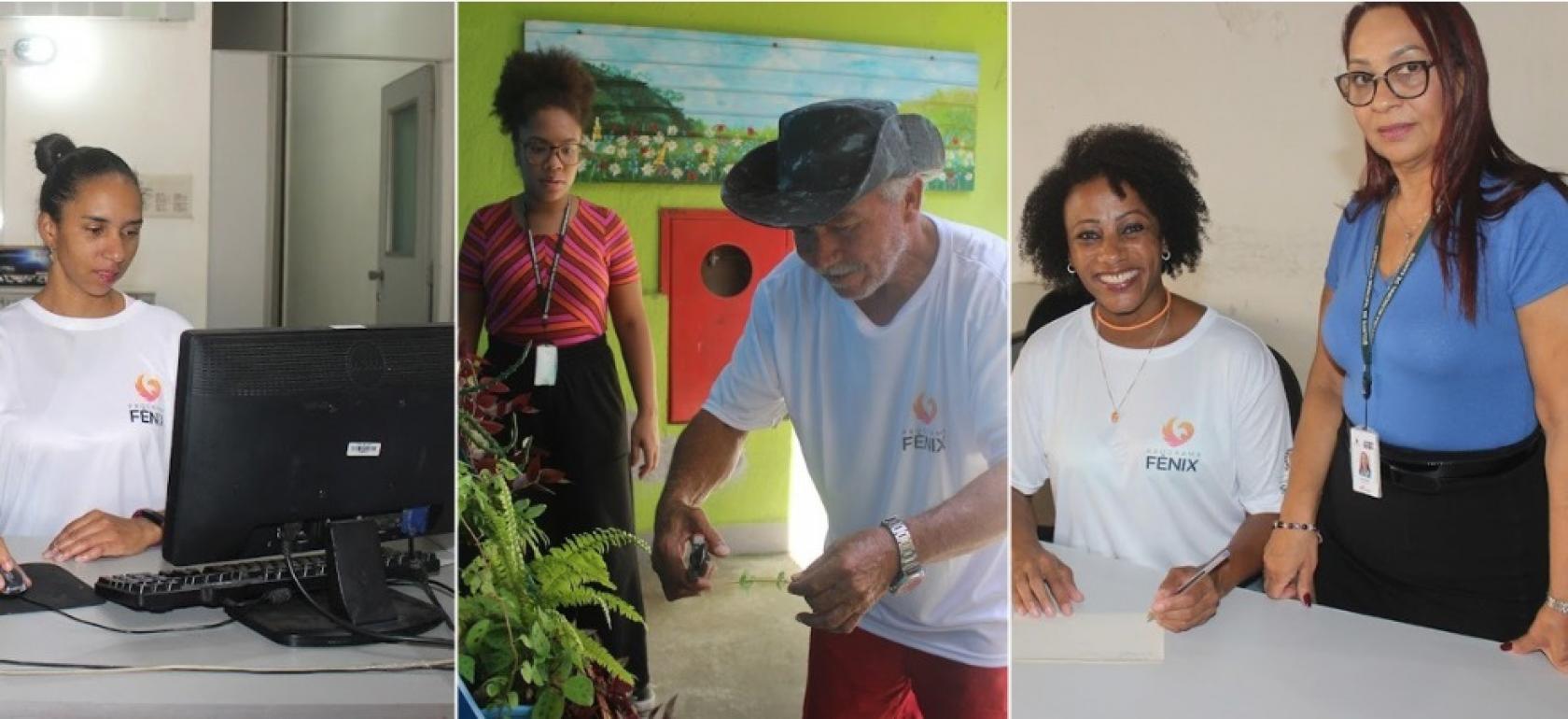 montagem mostra pessoal do programa em capacitação #paratodosverem 