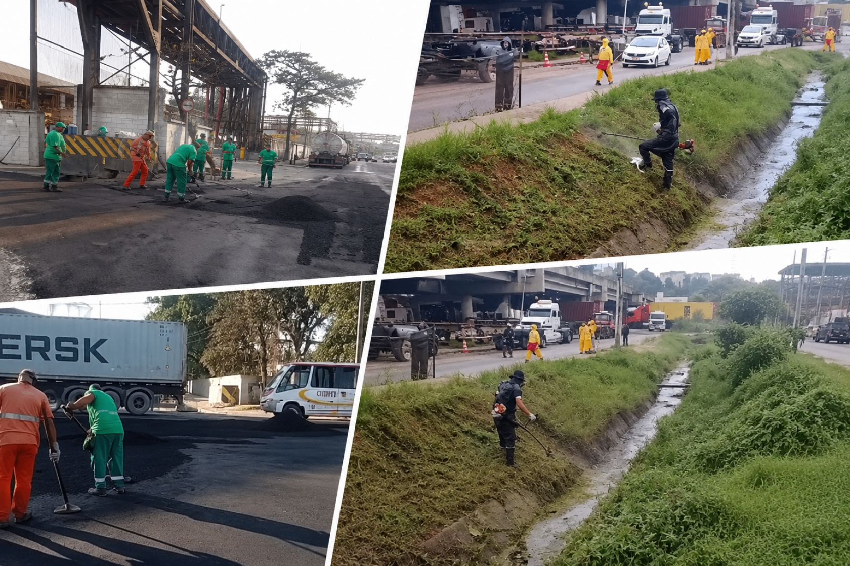 montagem mostra serviços de zeladoria #paratodosverem