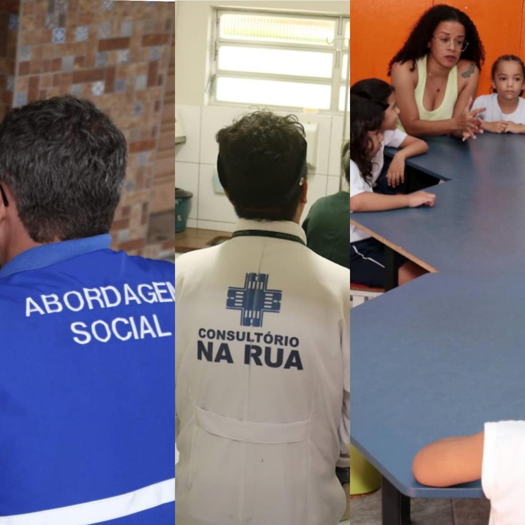 montagem mostra servidores em ação #paratodosverem