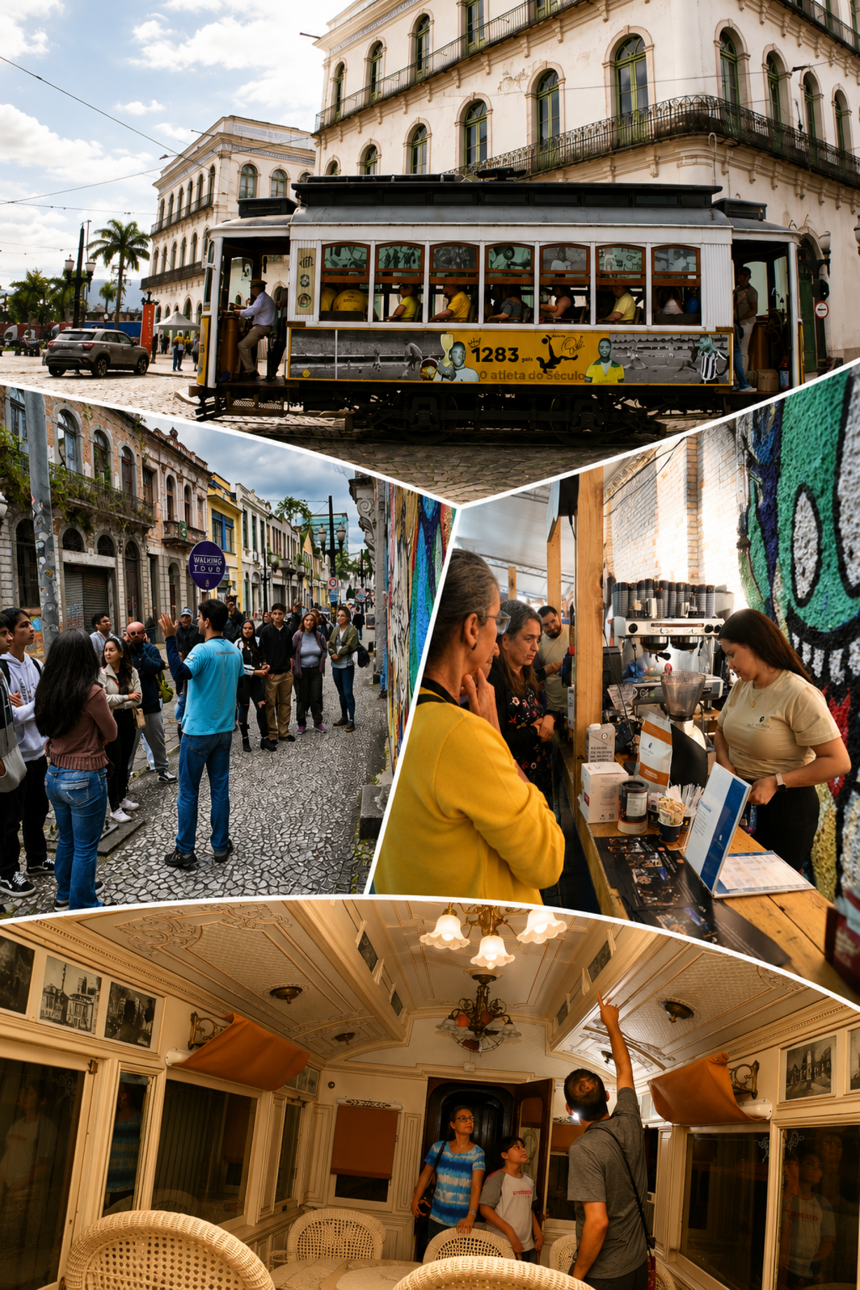 montagem mostra opções de passeios #paratodosverem