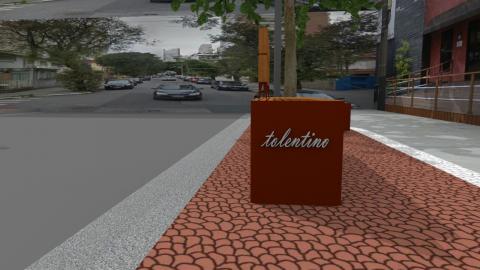 projeção em 3d de como ficará a rua #paratodosverem