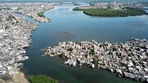 imagem aérea do dique #paratodosverem