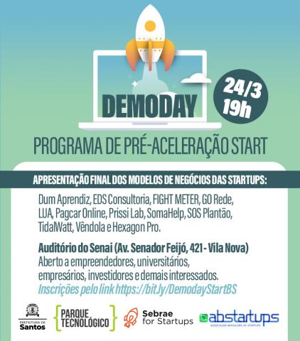 Card com as informações do DemoDay. #pratodosverem