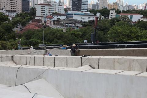 trecho da cobertura em concreto. #paratodosverem