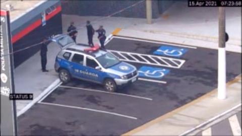 viatura da guarda em estacionamento #paratodosverem
