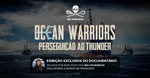 cartaz do evento com foto da bióloga Bia Figueiredo, unica brasileira a participar da busca
