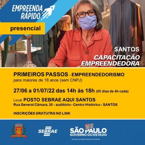 cartaz do cursos primeiros passos. #paratodosverem