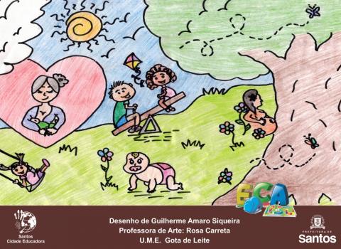 capa de caderno tem crianças brincando #paratodosverem