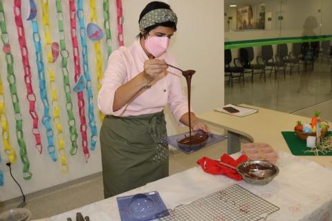 chef prepara chocolate #paratodosverem