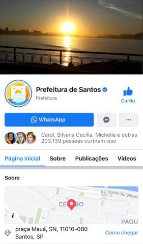 perfil no facebook. #paratodosverem