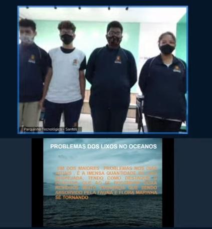 alunos de grupo vencedor posam para foto. #paratodosverem