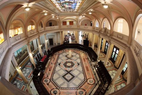 interior do museu do café #paratodosverem