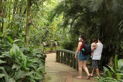 casal anda no parque  #paratodosverem