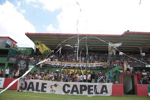 torcida no estádio  #paratodosverem 