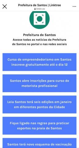 Link das principais notícias no Instagram