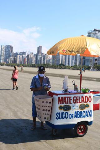 ambulante na praia #paratodosverem 