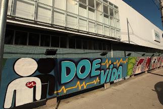 mural com pintura referente à doação de orgãos. #paratodosverem