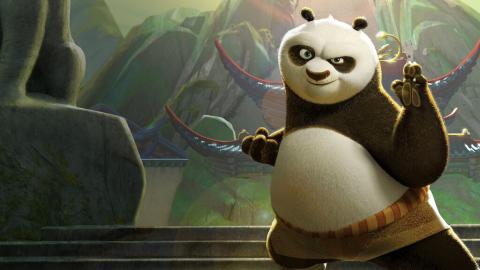 ilustração de panda lutando #paratodosverem