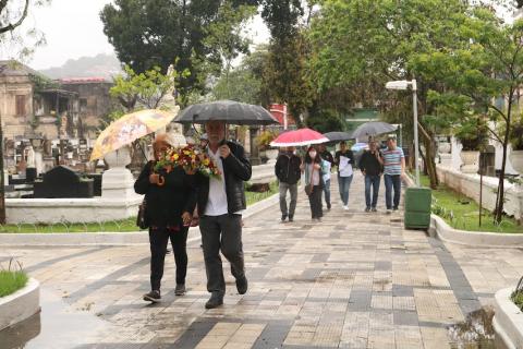 pessoas andando em cemiterio #paratodosverem